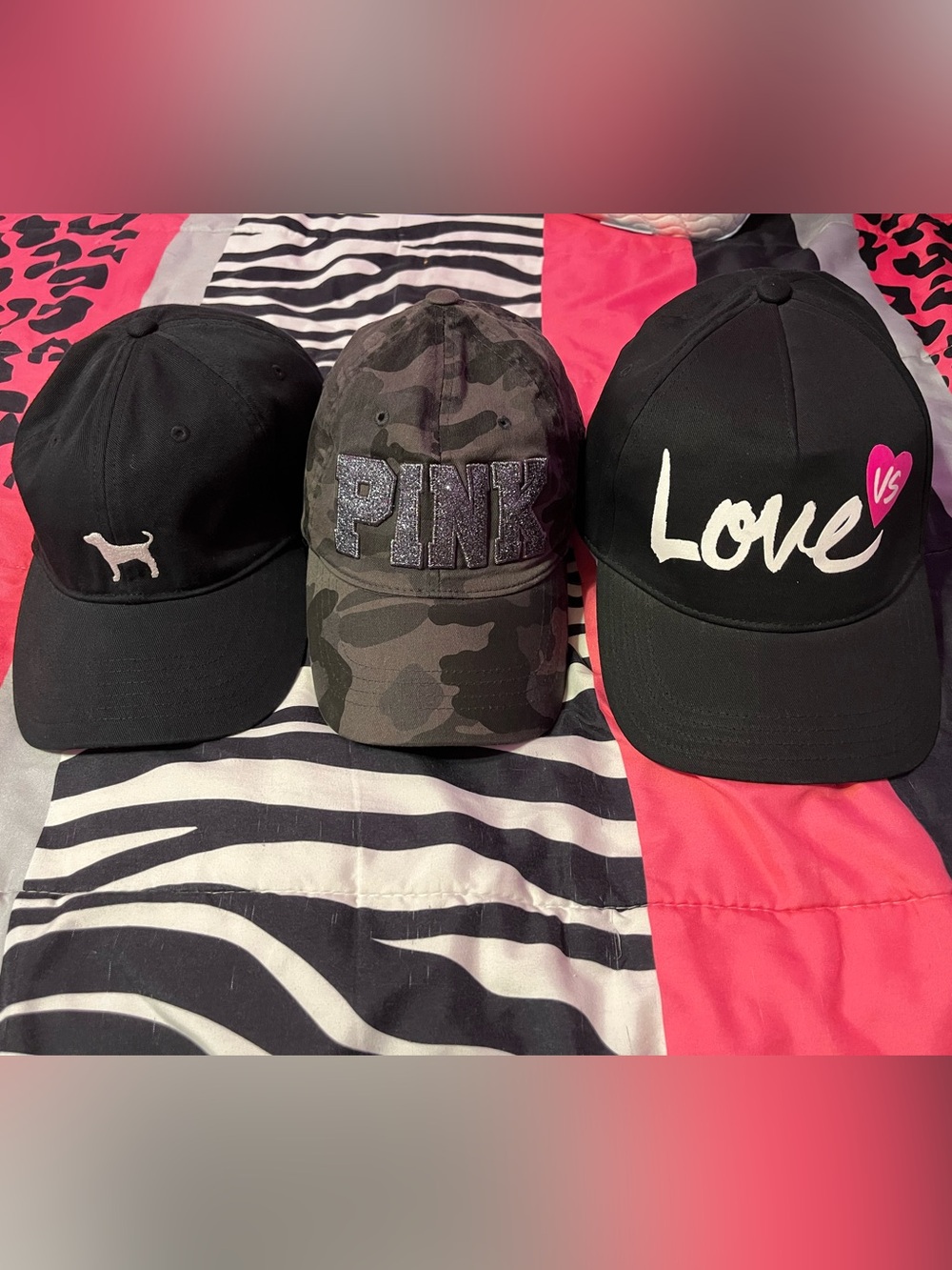 PINK Victoria's Secret hats bundle